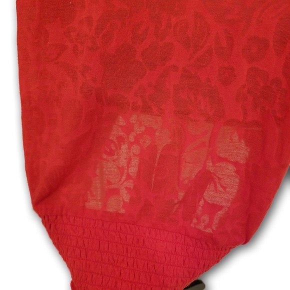 AE Sport Flutter Sleeve Peasant Blouse Red Size 2X - Picture 11 of 16